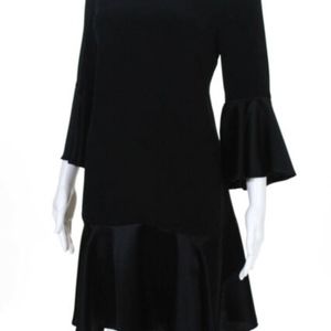 Slate & Willow Womens Trapeze Ruffle Shift Dress
